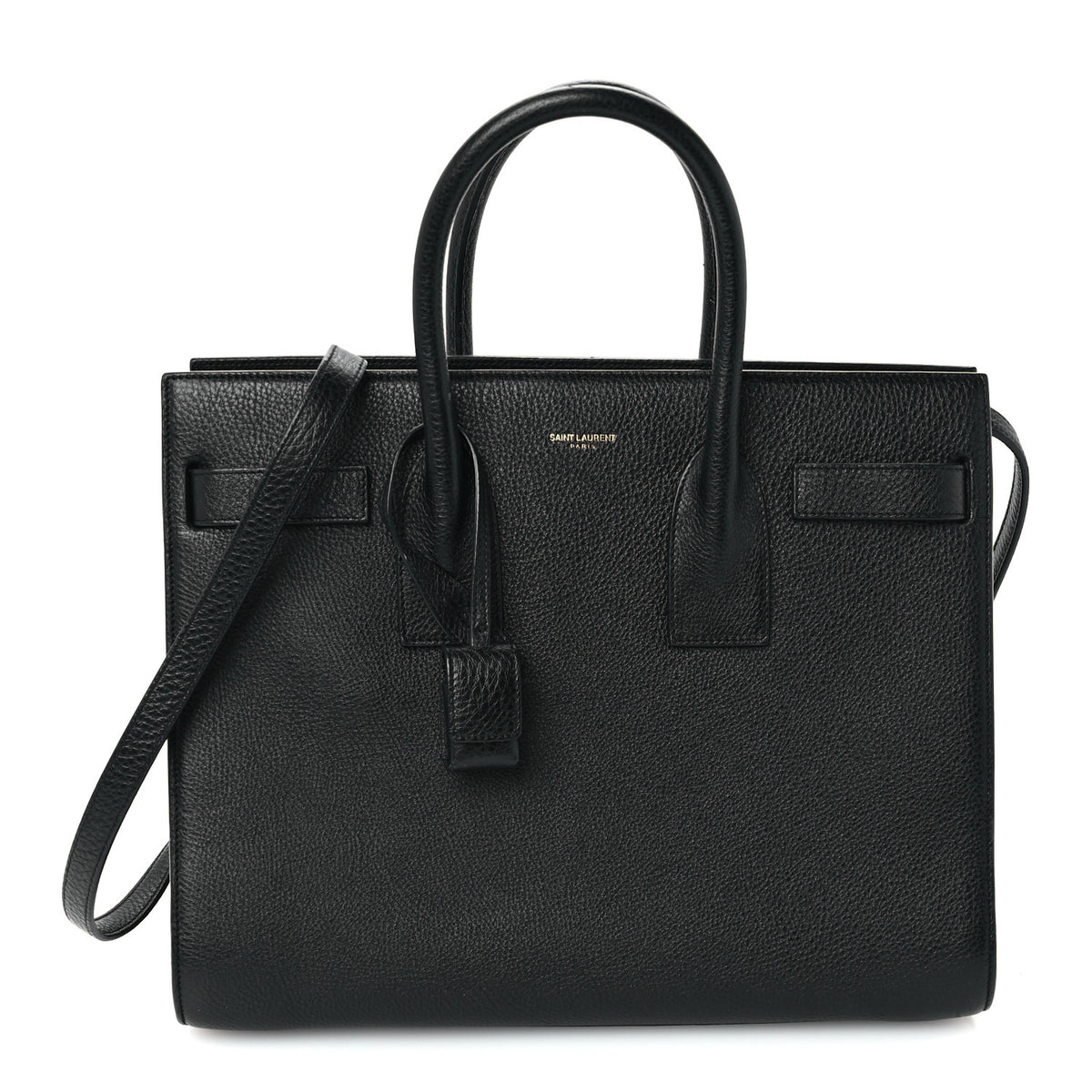 Saint Laurent Grained Calfskin Small Sac De Jour Black 1 of 9