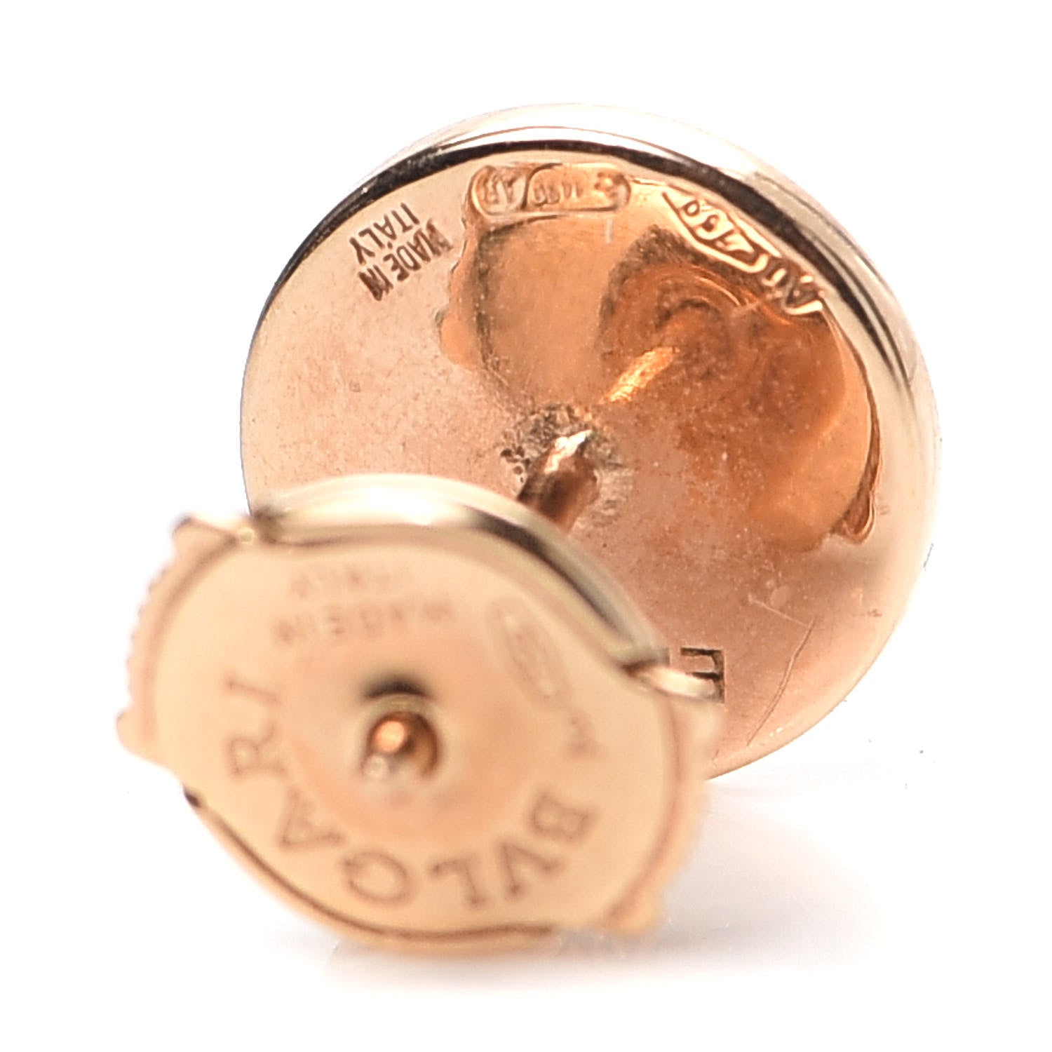 Bulgari 18K Rose Gold Mother of Pearl BVLGARI BVLGARI Stud Earrings 5 of 6