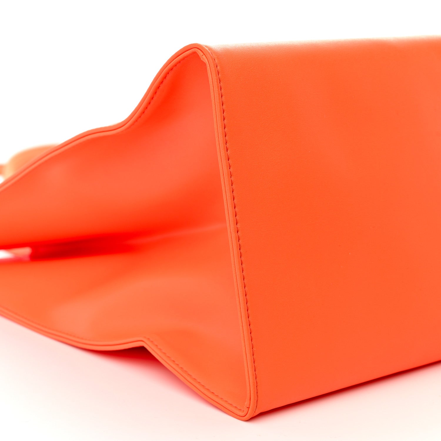 Telfar Vegan Leather Large Shopping Bag Orange 9 of 10