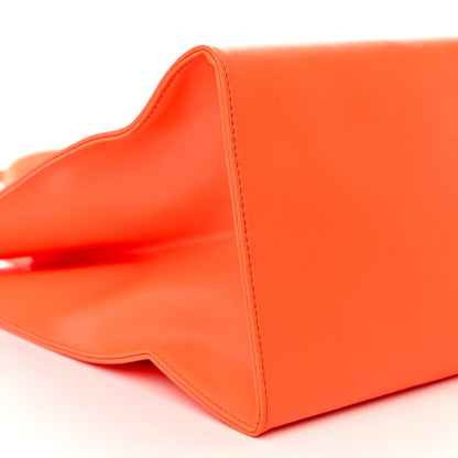 Telfar Vegan Leather Large Shopping Bag Orange 9 of 10