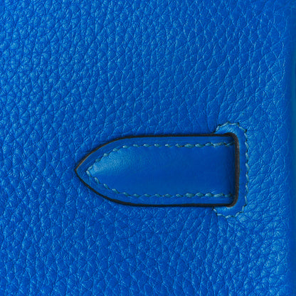 Hermes Taurillon Clemence Birkin 35 Bleu Hydra 18 of 32