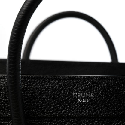 Celine Smooth Calfskin Nano Luggage Black 6 of 11