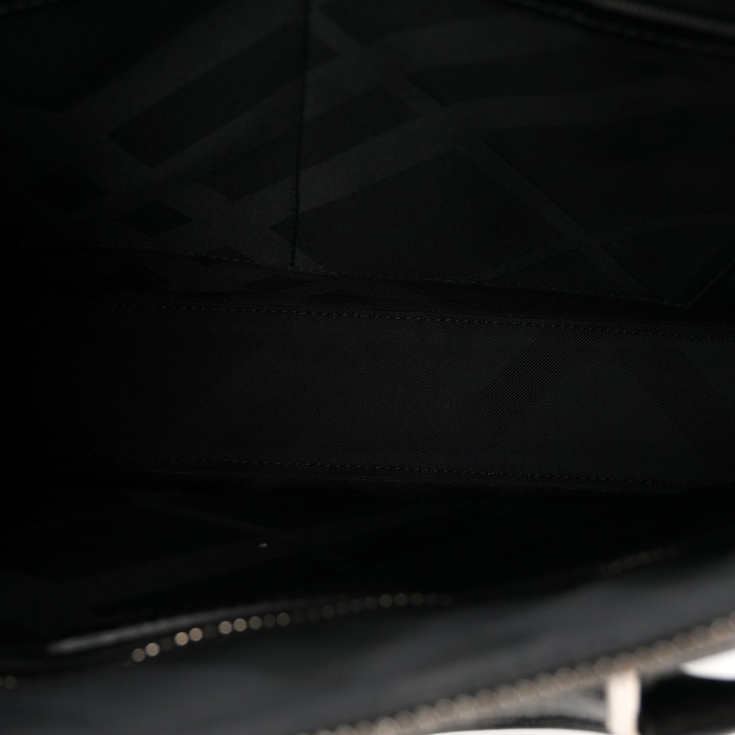 Patent Textured Calfskin Barrow Briefcase Black Blue