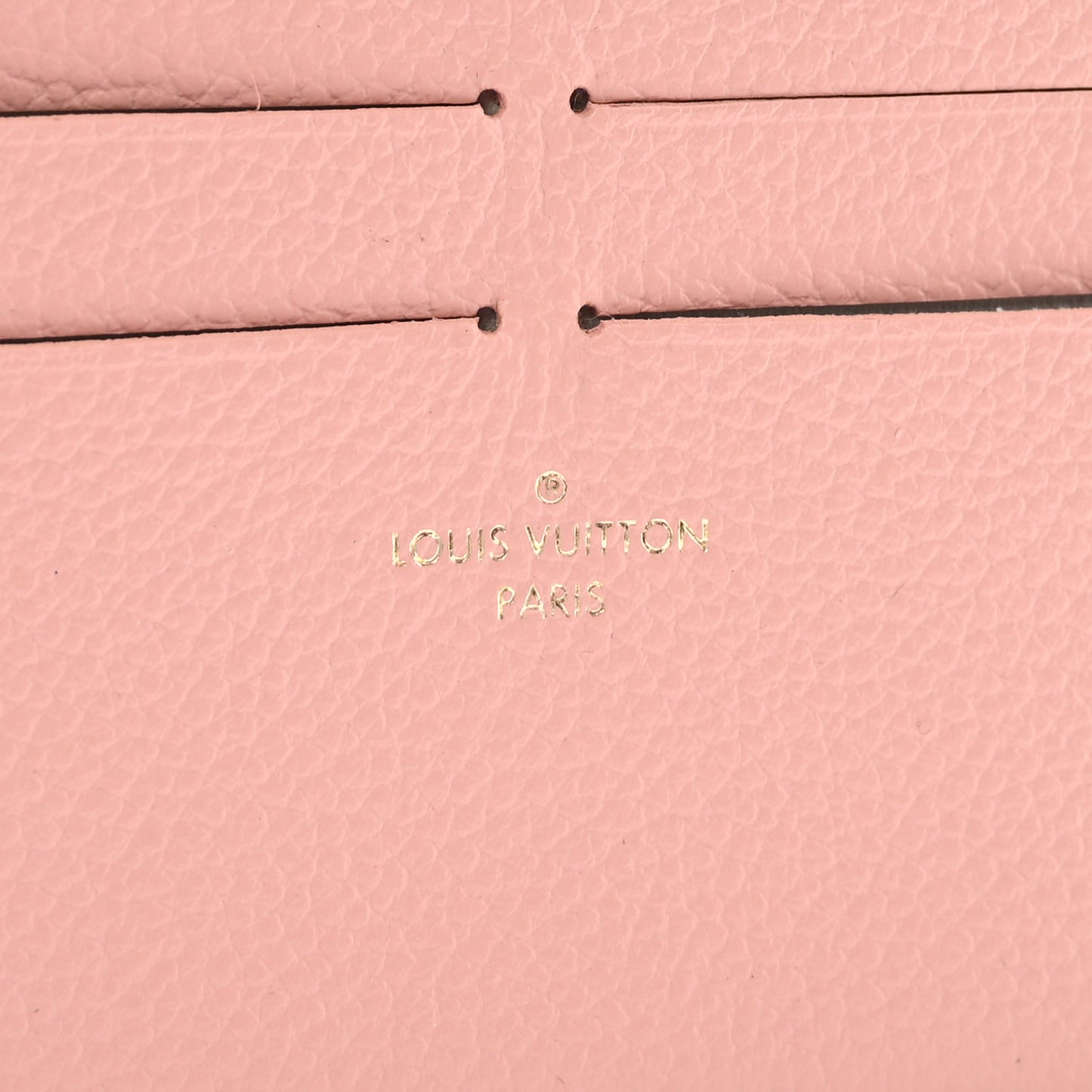 Calfskin Felicie Card Holder Insert Rose Poudre