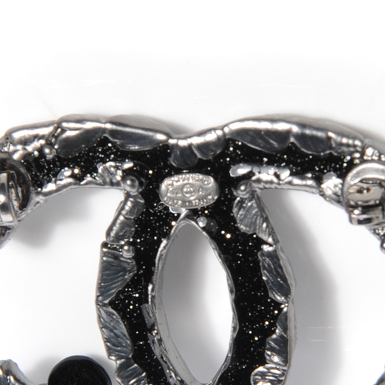 Chanel Enamel CC Camellia Brooch Black 4 of 5