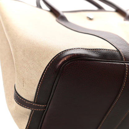 Hermes Buffle Skipper Toile Garden Party 36 MM Tote Marron Fonce 12 of 14