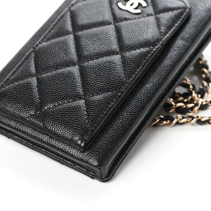 Chanel Caviar Quilted Zip Phone Case Black 10 of 10