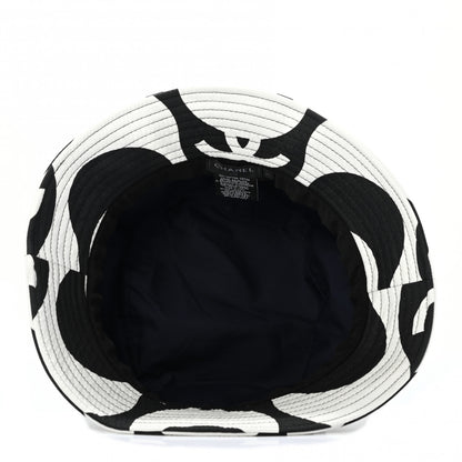 Chanel Cotton CC Bucket Hat L Black White 7 of 8