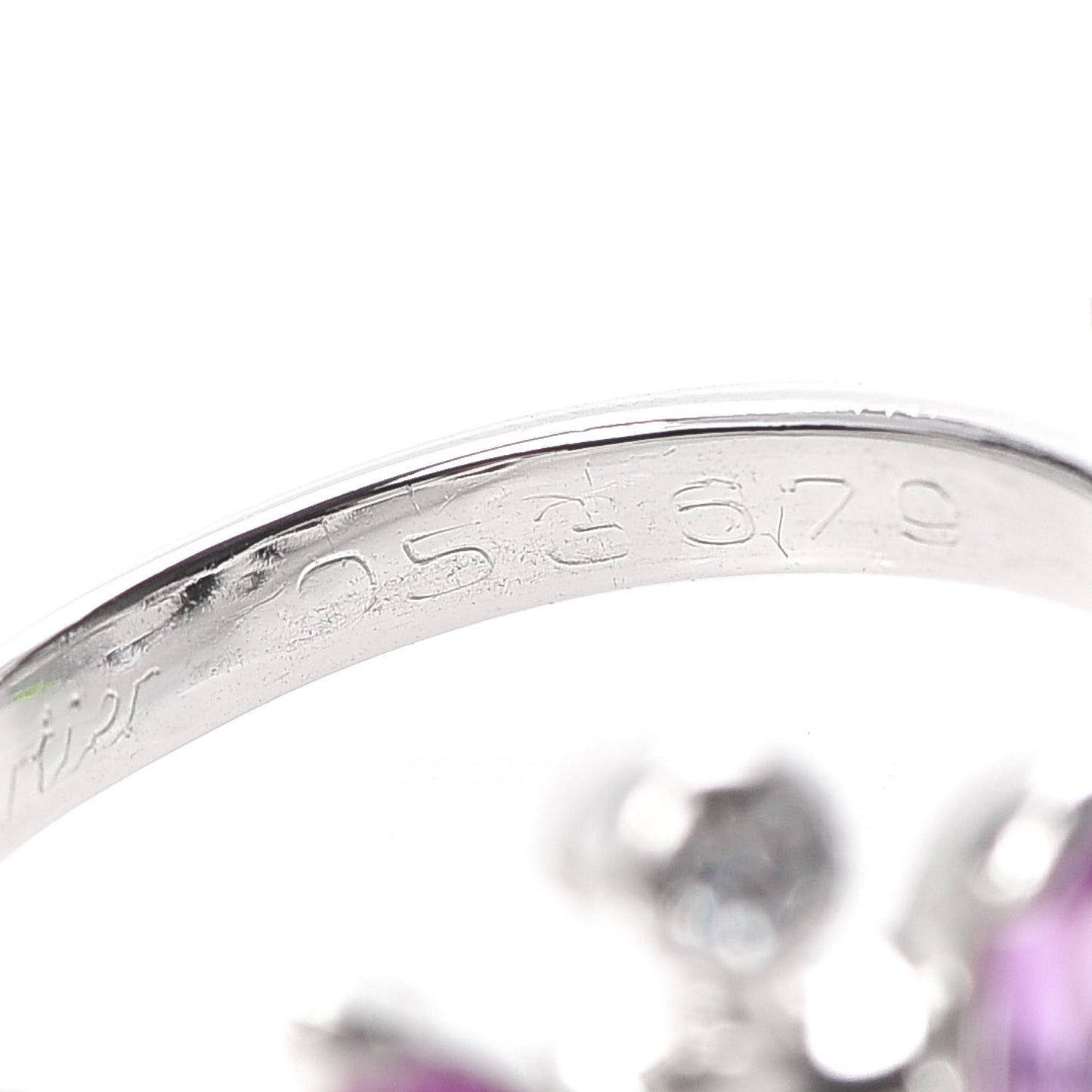 Platinum Diamond Pink Sapphire Meli Melo Ring 50 5.25