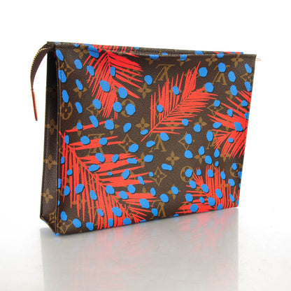 Louis Vuitton Monogram Jungle Dots Toiletry Pouch 26 Coquelicot Denim 3 of 7