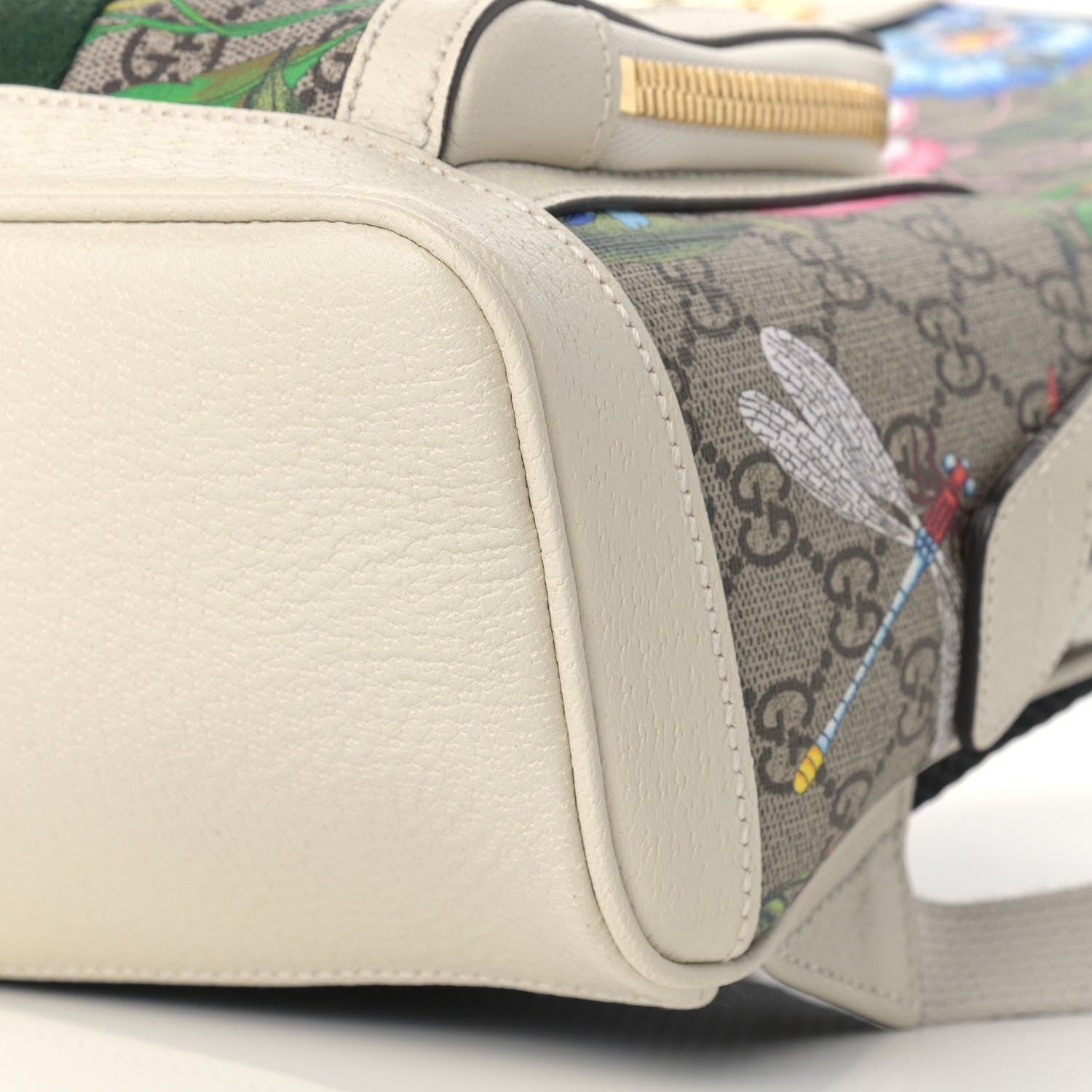 Gucci GG Supreme Monogram Flora Web Small Ophidia Day Backpack White 9 of 9
