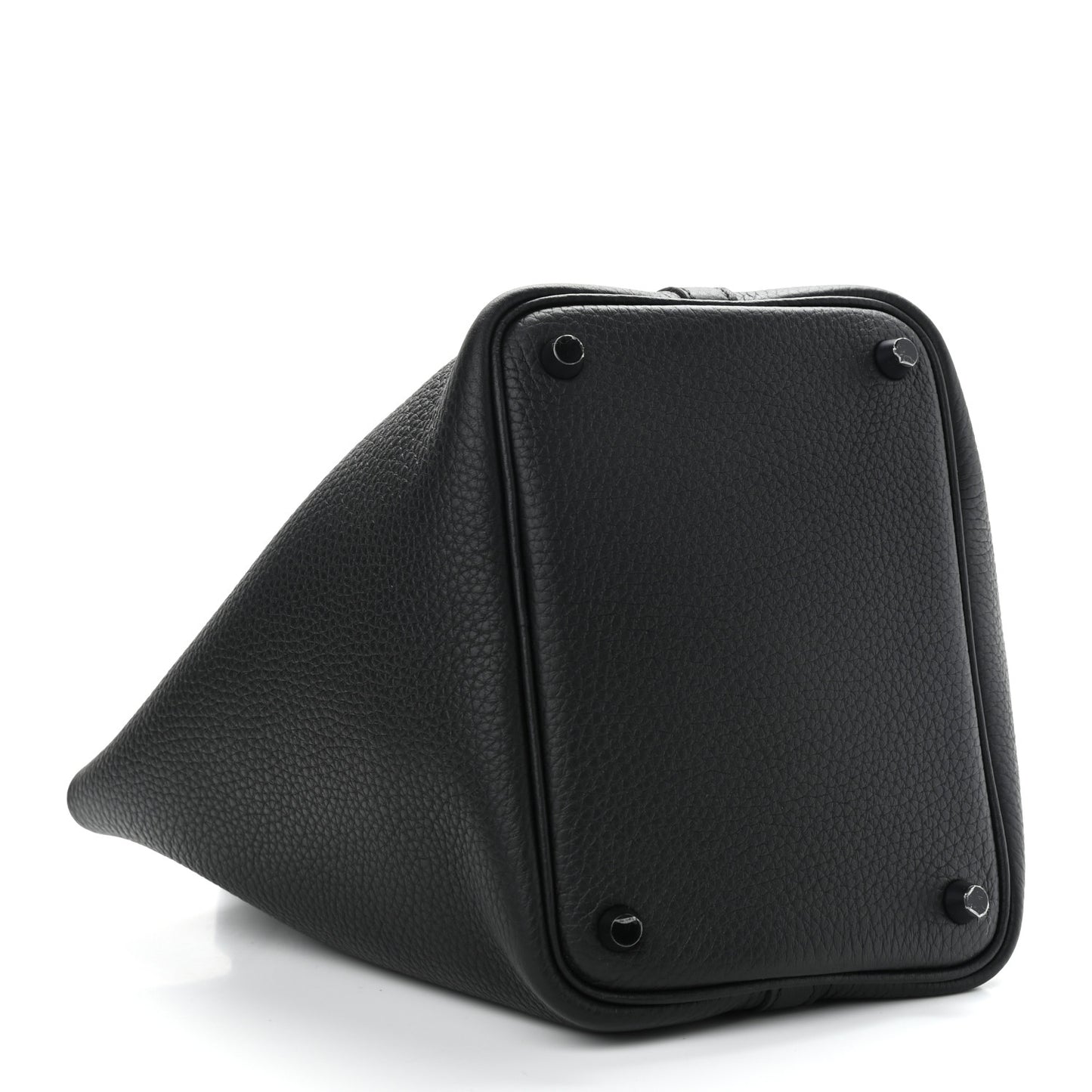 Taurillon Clemence Monochrome Picotin Lock 18 PM Black