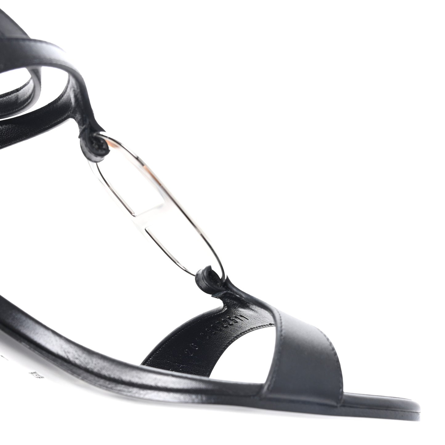 Calfskin Miramar 50 Sandals 40 Black