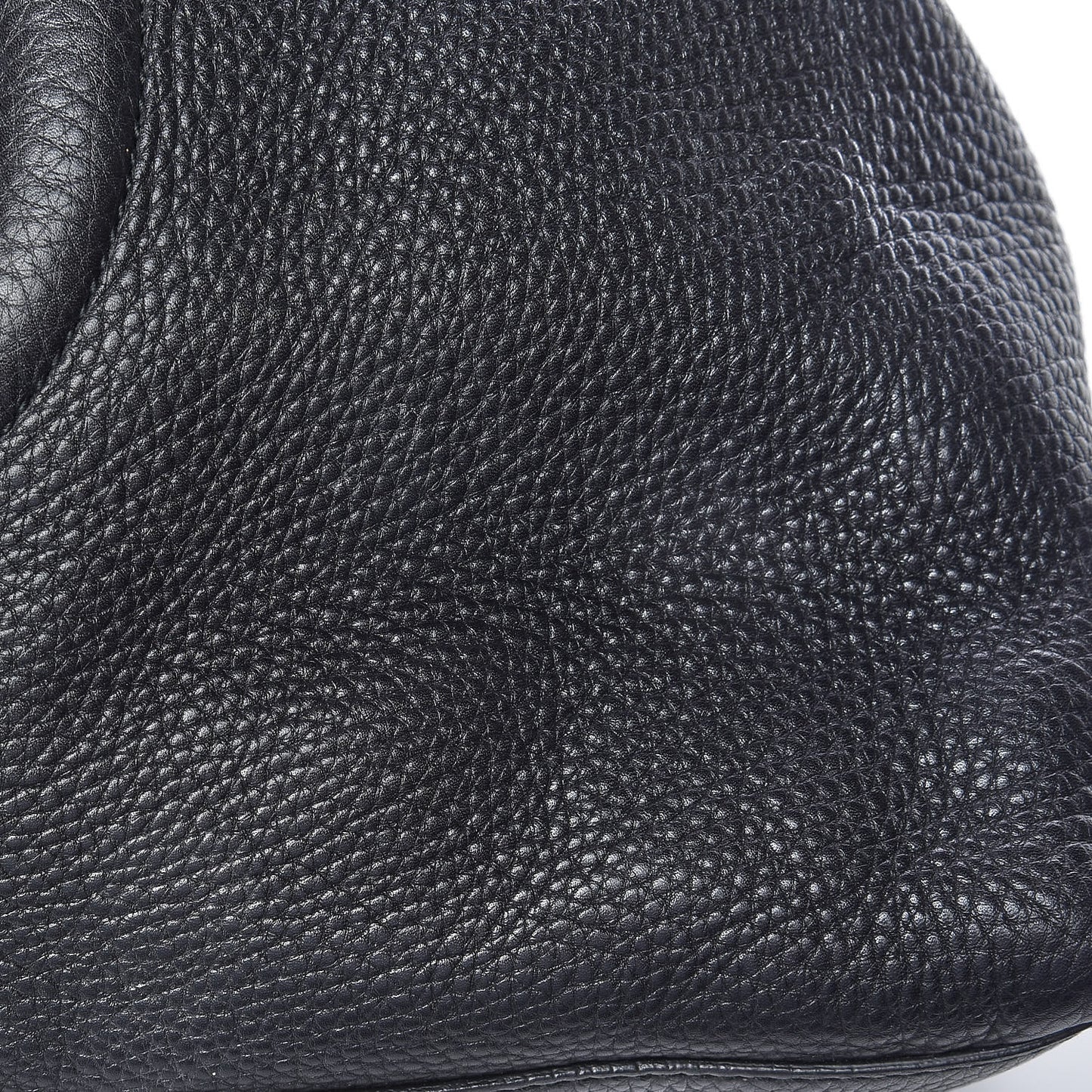 Pebbled Calfskin Large Soho Chain Shoulder Bag Black