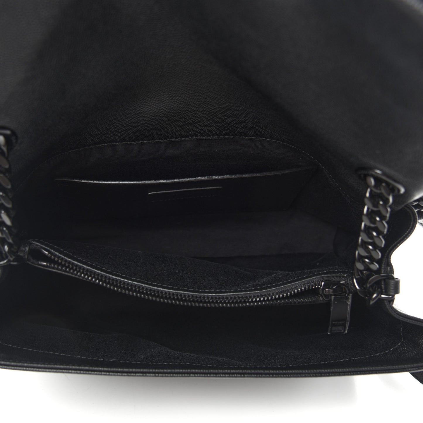 Grain De Poudre Medium West Hollywood Monogram Fold-Over Black