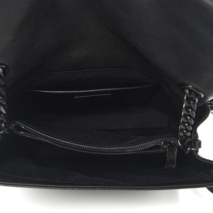 Saint Laurent Grain De Poudre Medium West Hollywood Monogram Fold-Over Black 5 of 9