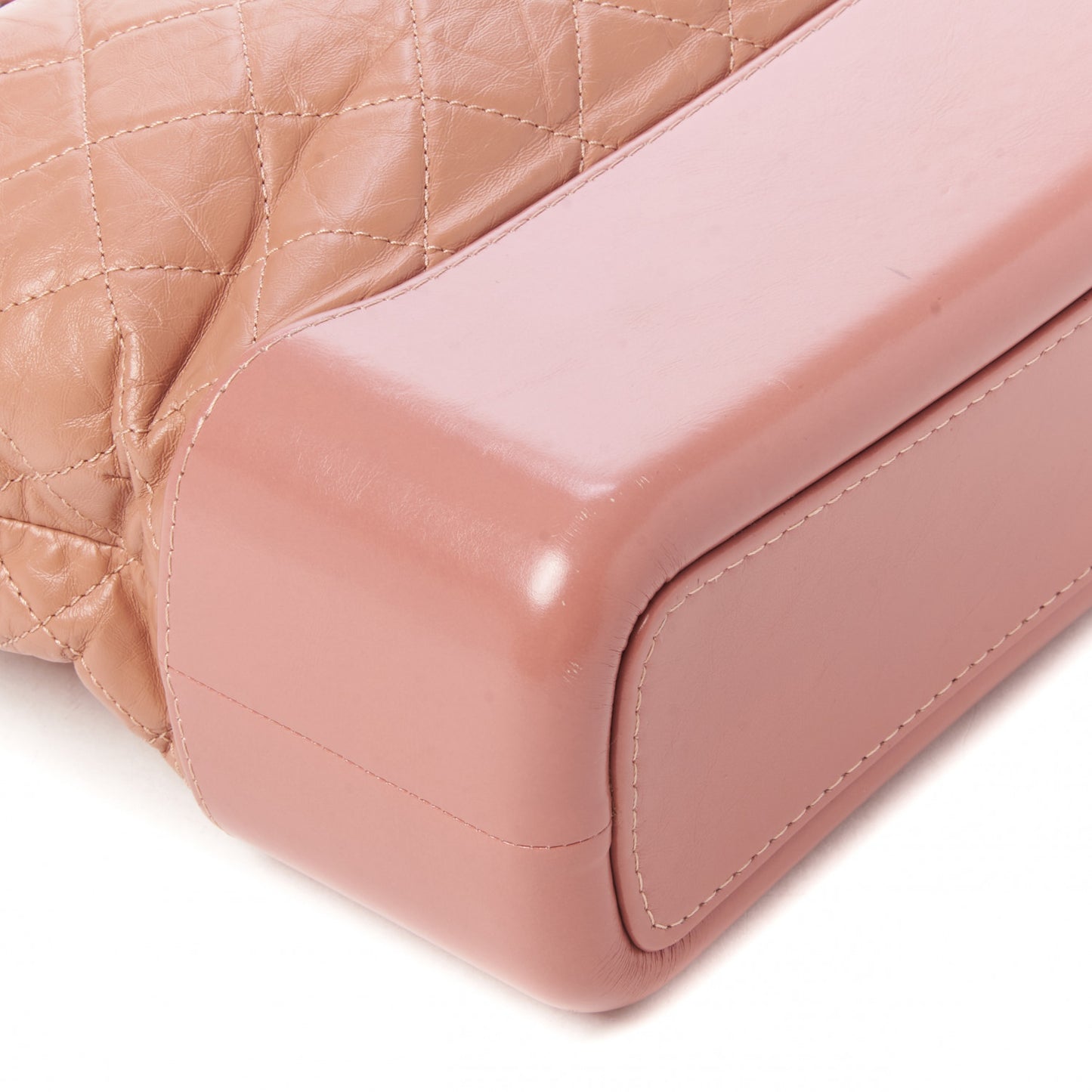 Aged Calfskin Quilted Medium Gabrielle Hobo Pink
