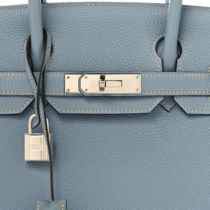 Hermes Togo Birkin 30 Bleu Lin 8 of 12