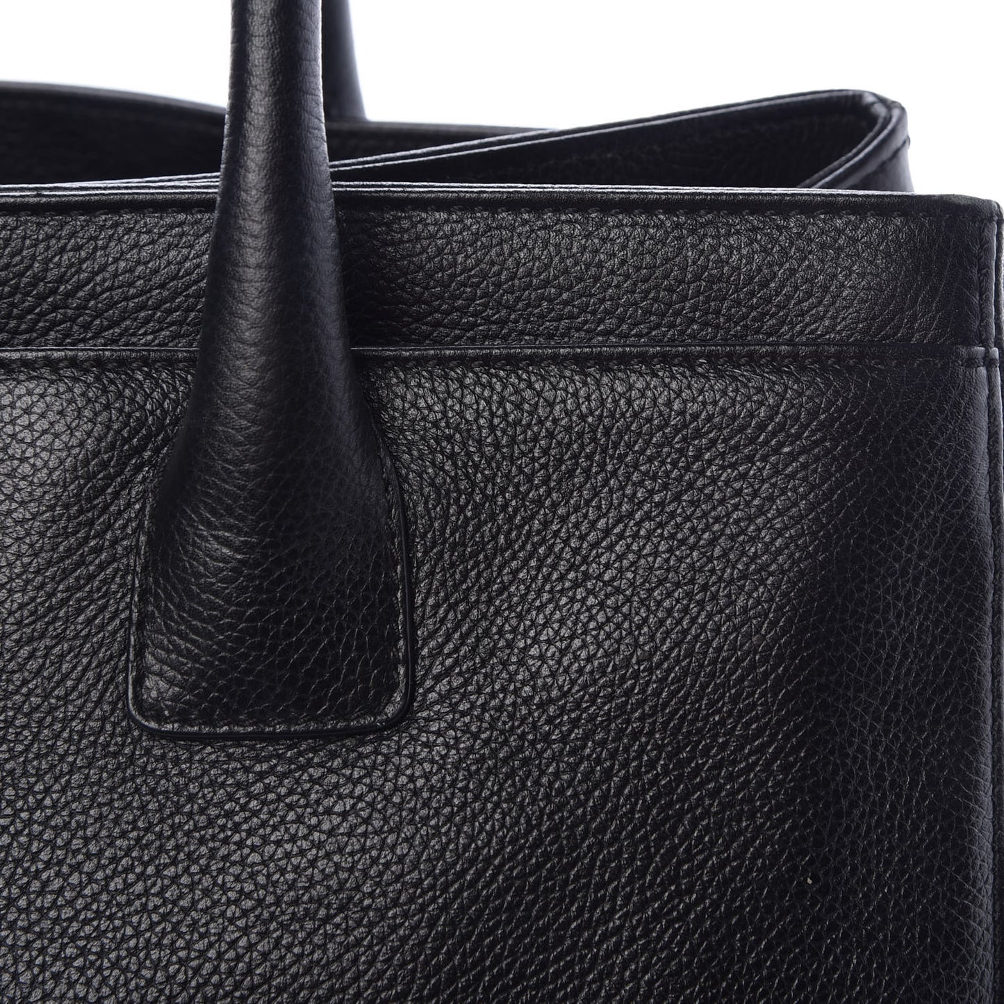 Calfskin Cerf Executive Shopper Tote Black
