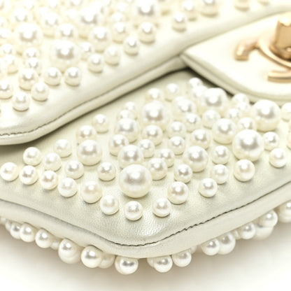 Chanel Lambskin Pearls Flap White 8 of 9