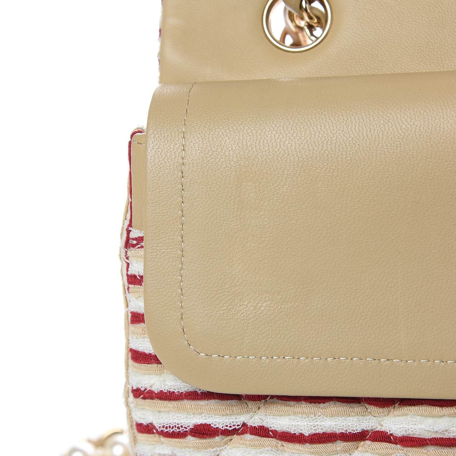 Chanel Jersey Quilted Medium Coco Sailor Flap Red White 11 of 12