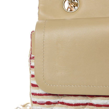 Chanel Jersey Quilted Medium Coco Sailor Flap Red White 11 of 12