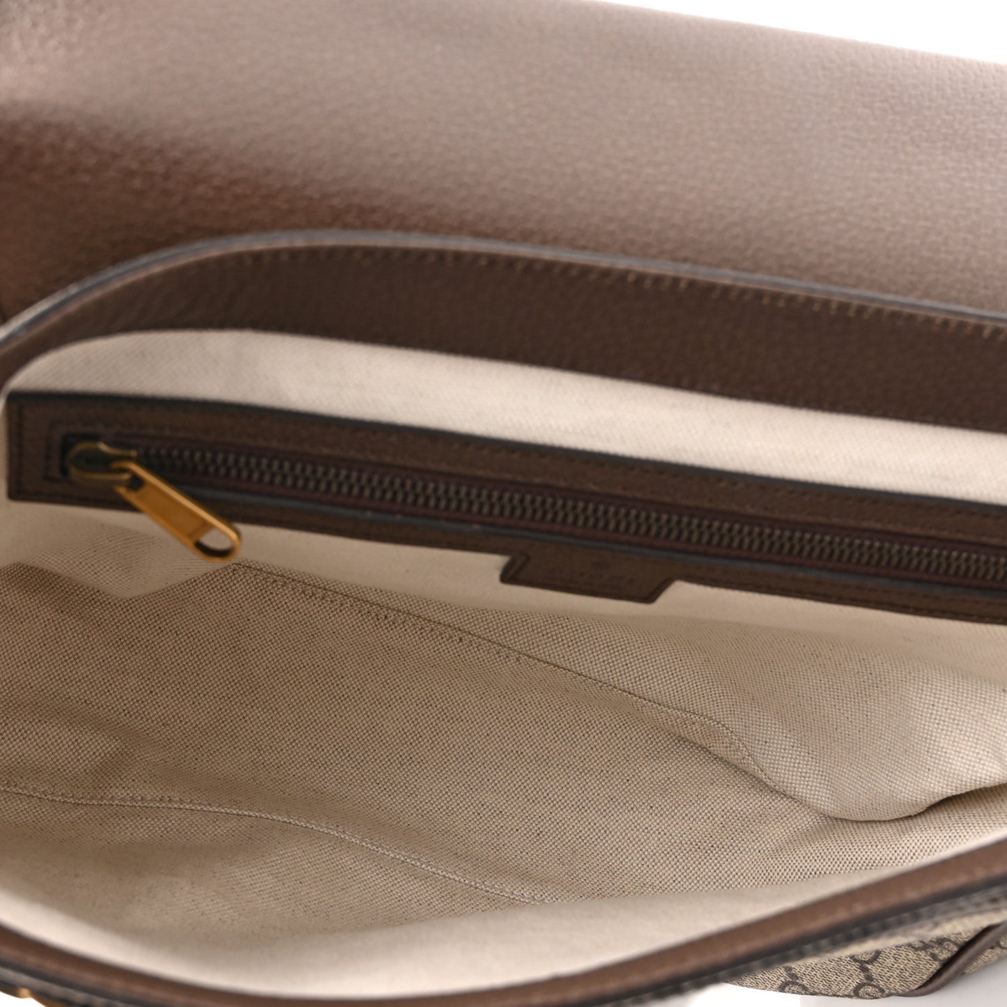 Tender GG Supreme Monogram Textured Dollar Calfskin Medium Ophidia Messenger Bag Beige Ebony New Acero