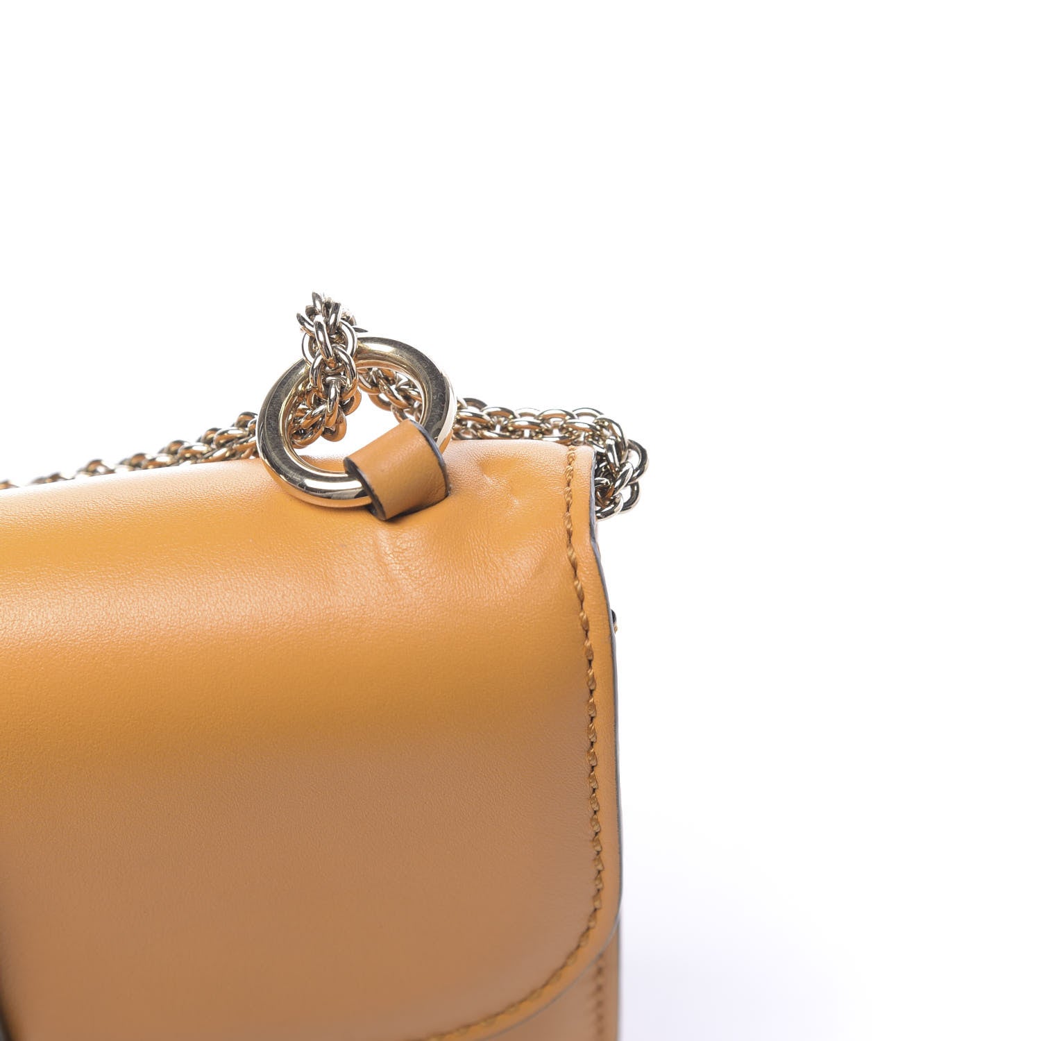 Valentino Garavani Vitello Small Glam Lock Rockstud Flap Mandarin Sorbet 8 of 12