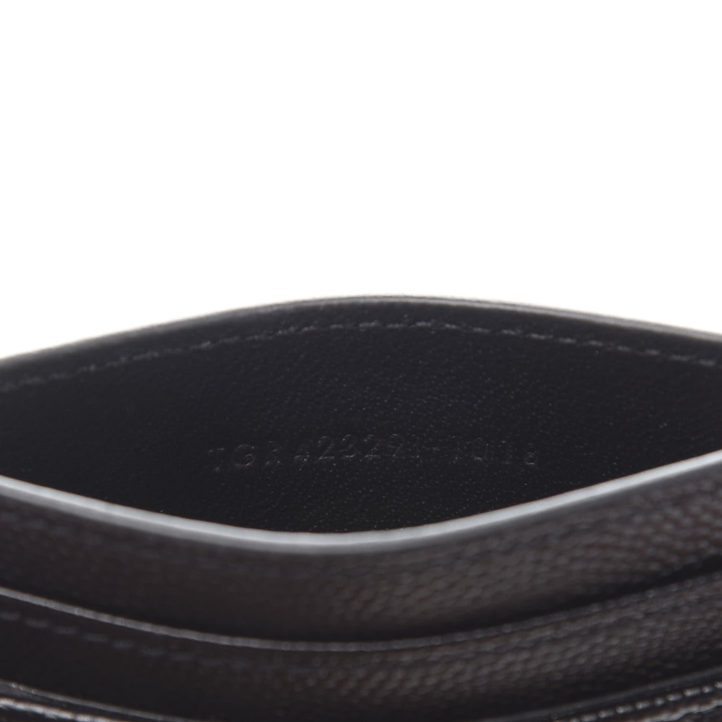 Grain De Poudre Matelasse Chevron Monogram Credit Card Case Black