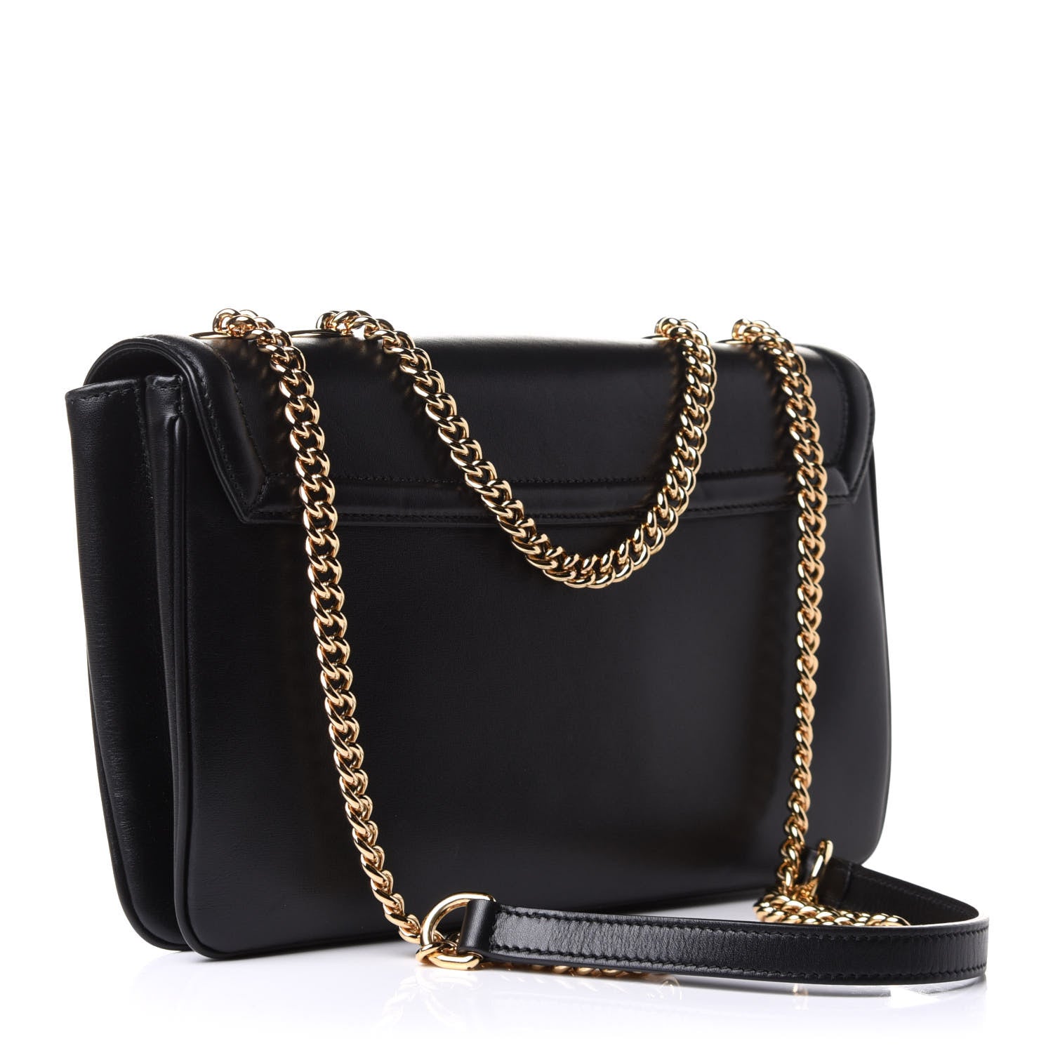 Gucci Vitello Palmellato Lux Crystal Medium Rajah Shoulder Bag Black 2 of 10