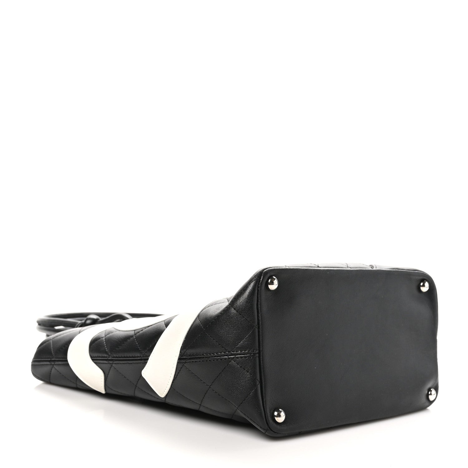 Chanel Calfskin Quilted Medium Cambon Tote Black White 4 of 10