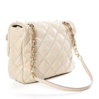 Chanel Calfskin Quilted Retro Chain Flap Beige 2 of 10
