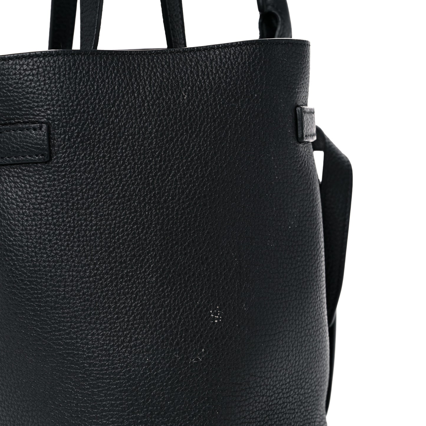 Supple Grained Calfskin Nano Big Bag Bucket Black