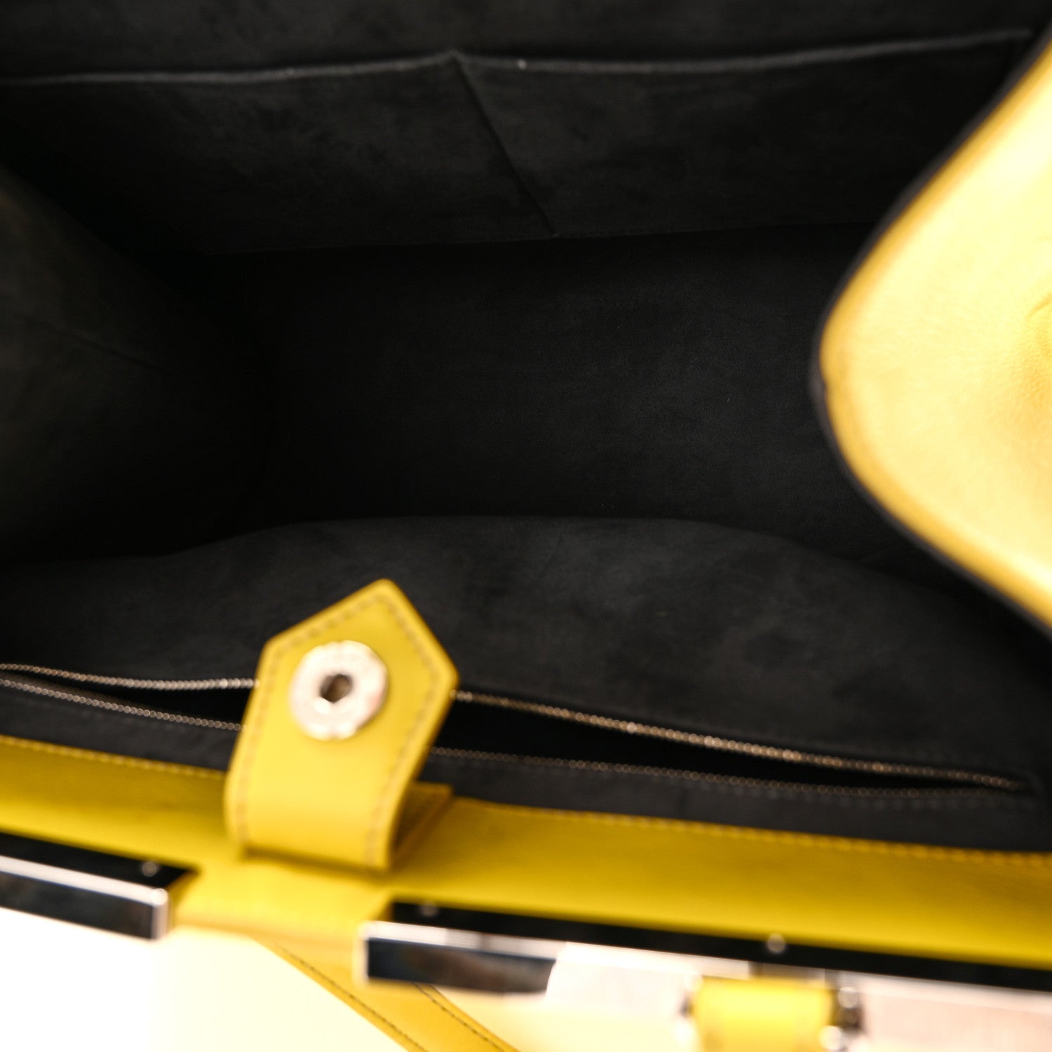 Fendi Vitello Calf Hair Crocodile Embossed Large 3Jours Tote Sunflower Cedro 5 of 9