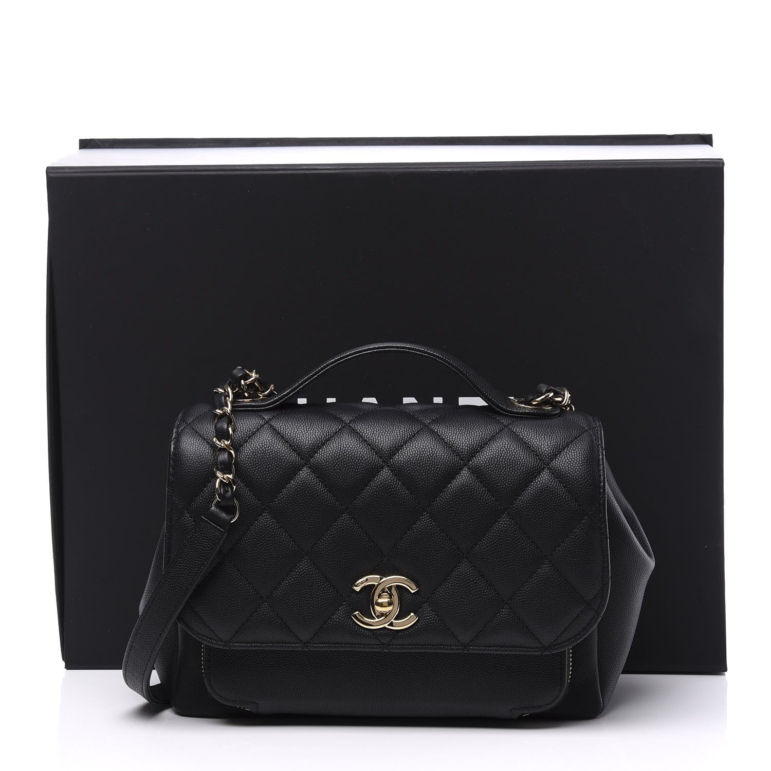 Chanel Caviar Quilted Medium Business Affinity Flap Black 10 of 10