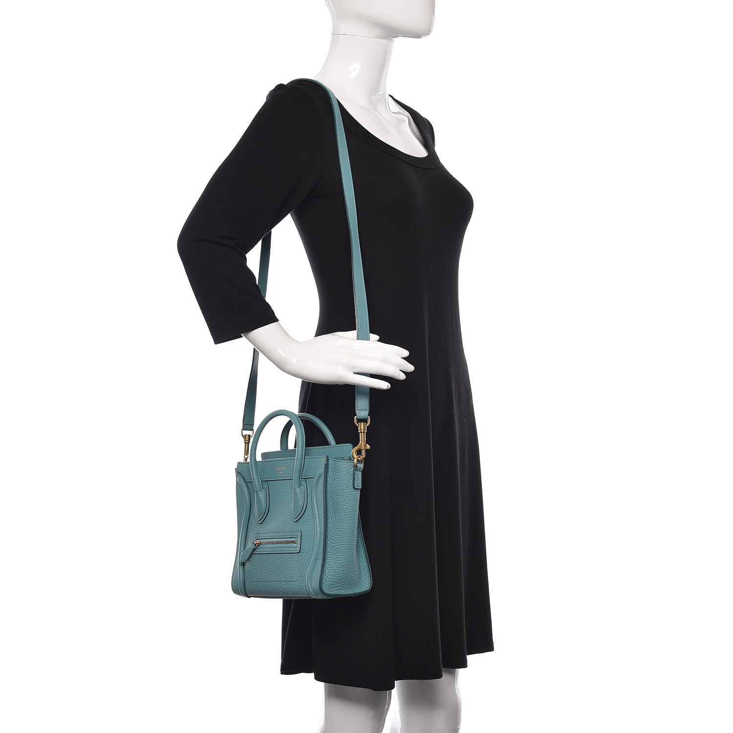 Celine Goatskin Nano Luggage Antarctic 2 of 14