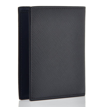 Prada Saffiano Logo Bi-Fold Wallet Anthracite 3 of 6