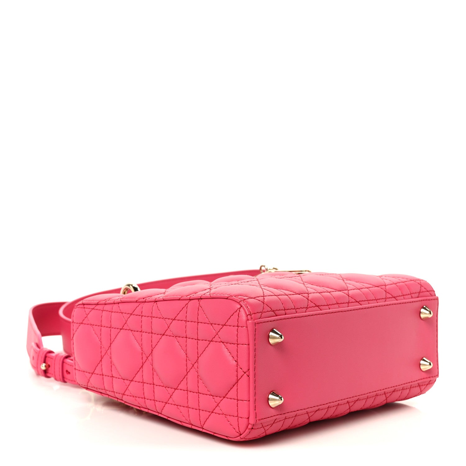Christian Dior Lambskin Cannage Small My ABCDior Lady Dior Passion Pink 4 of 10