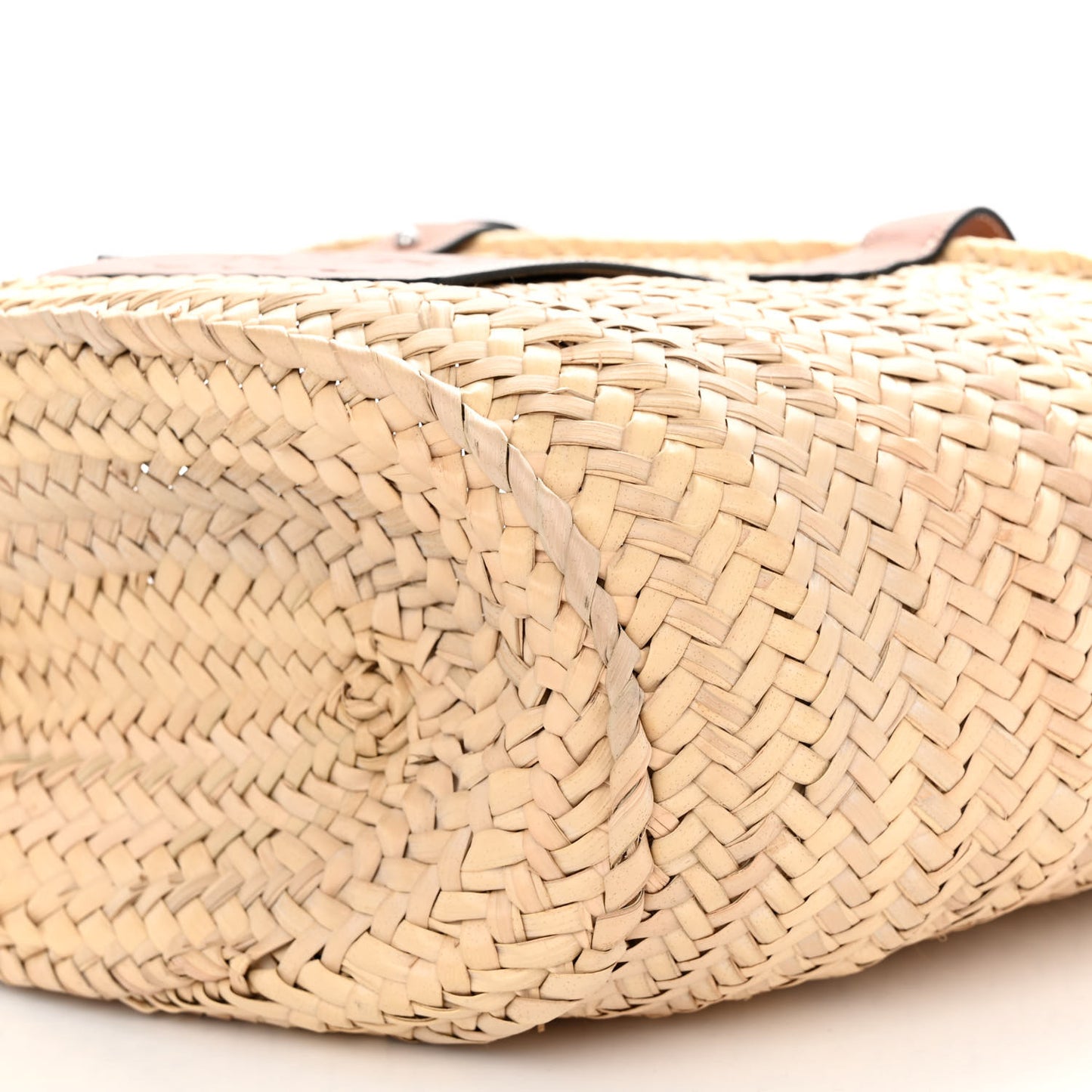 Raffia Basket Tote Bag Natural Tan