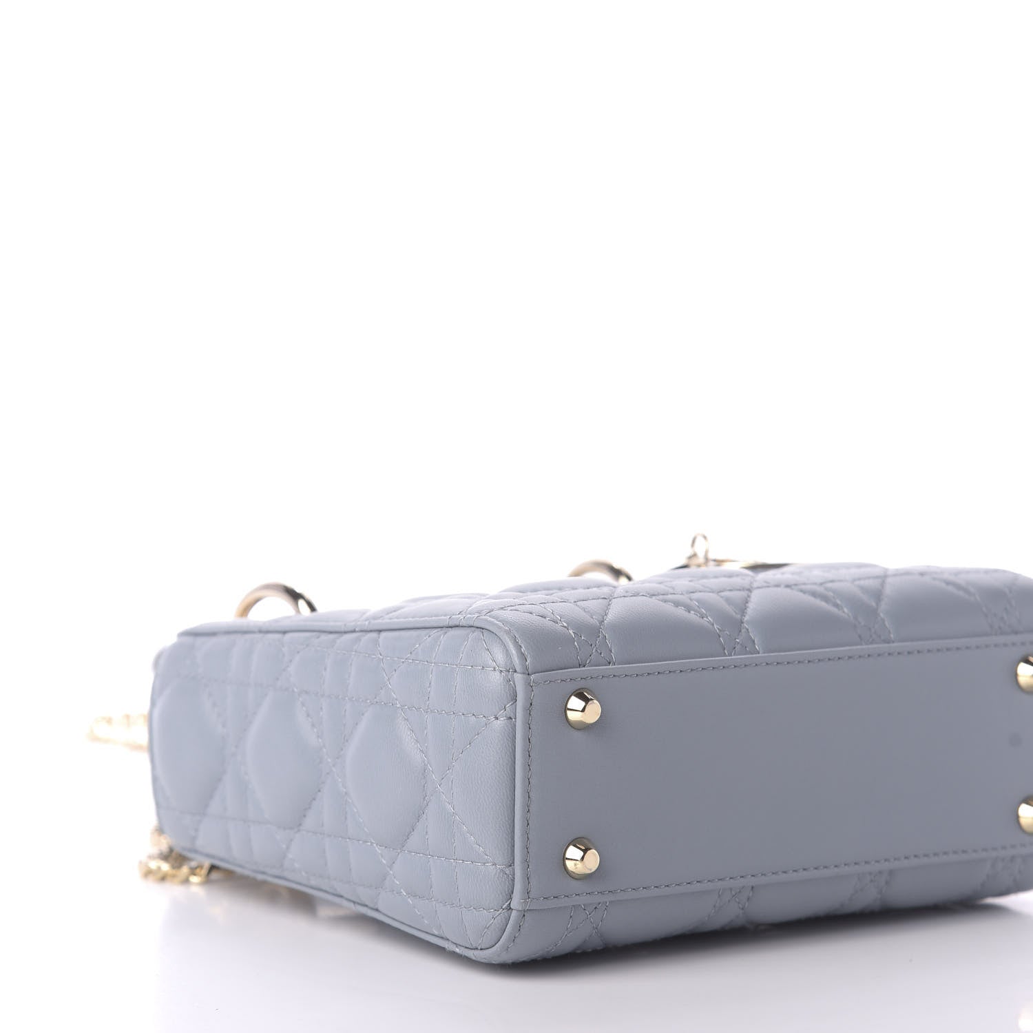 Christian Dior Lambskin Cannage Mini Lady Dior Sky Blue 6 of 11