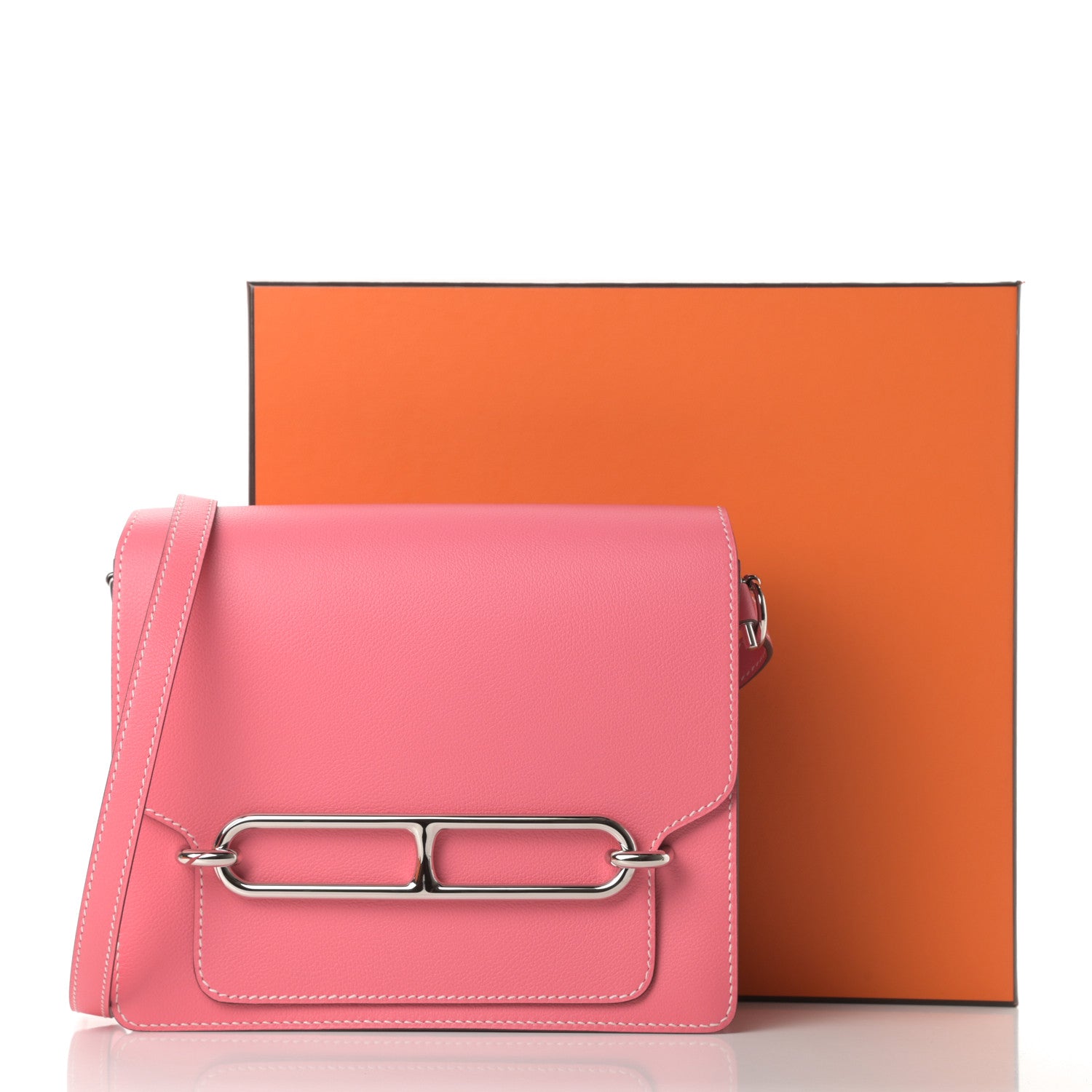 Hermes Evercolor Sac Roulis 23 Rose Azalee 11 of 11