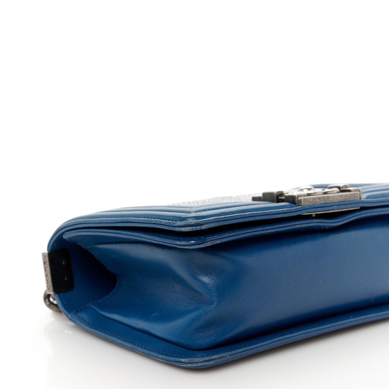 Chanel Galuchat Stingray Small Boy Flap Blue 9 of 12