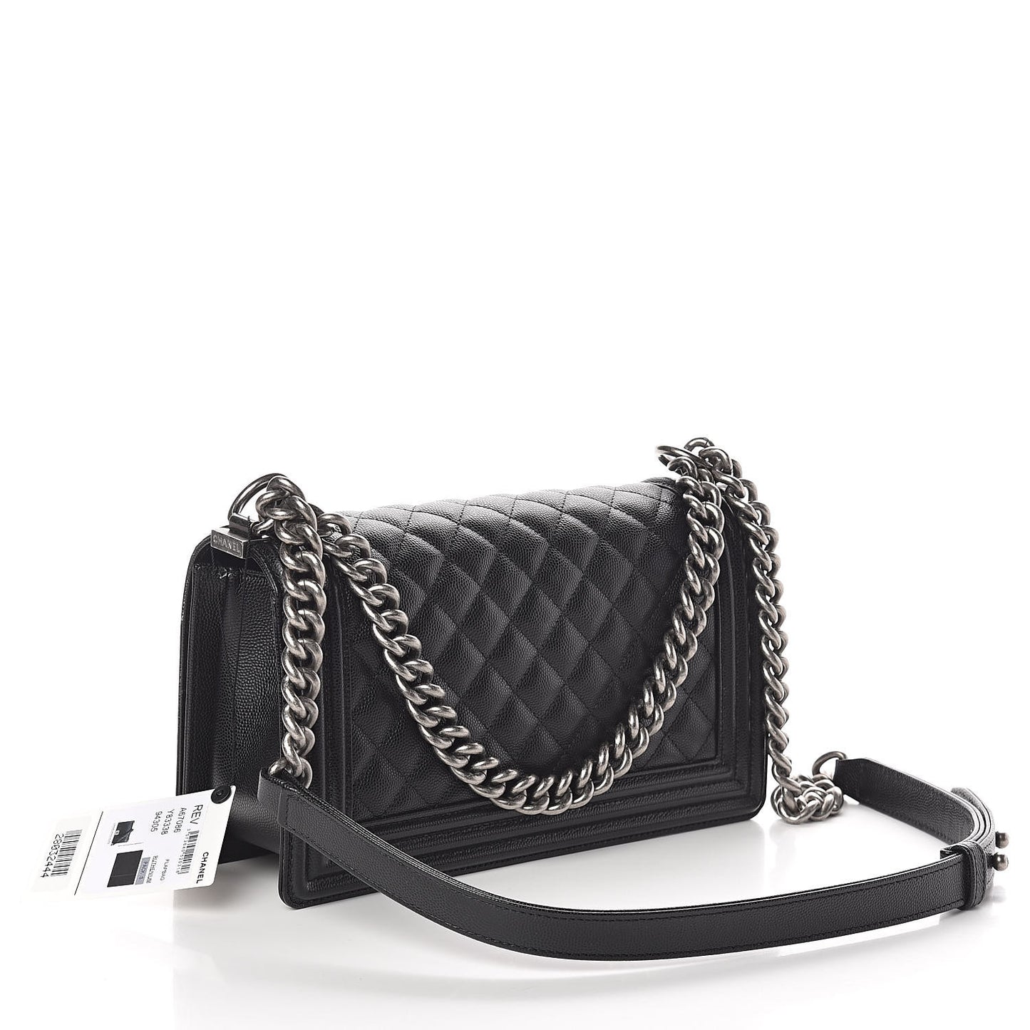 Caviar Quilted Medium Boy Flap Black