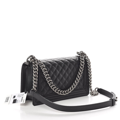 Chanel Caviar Quilted Medium Boy Flap Black 3 of 11