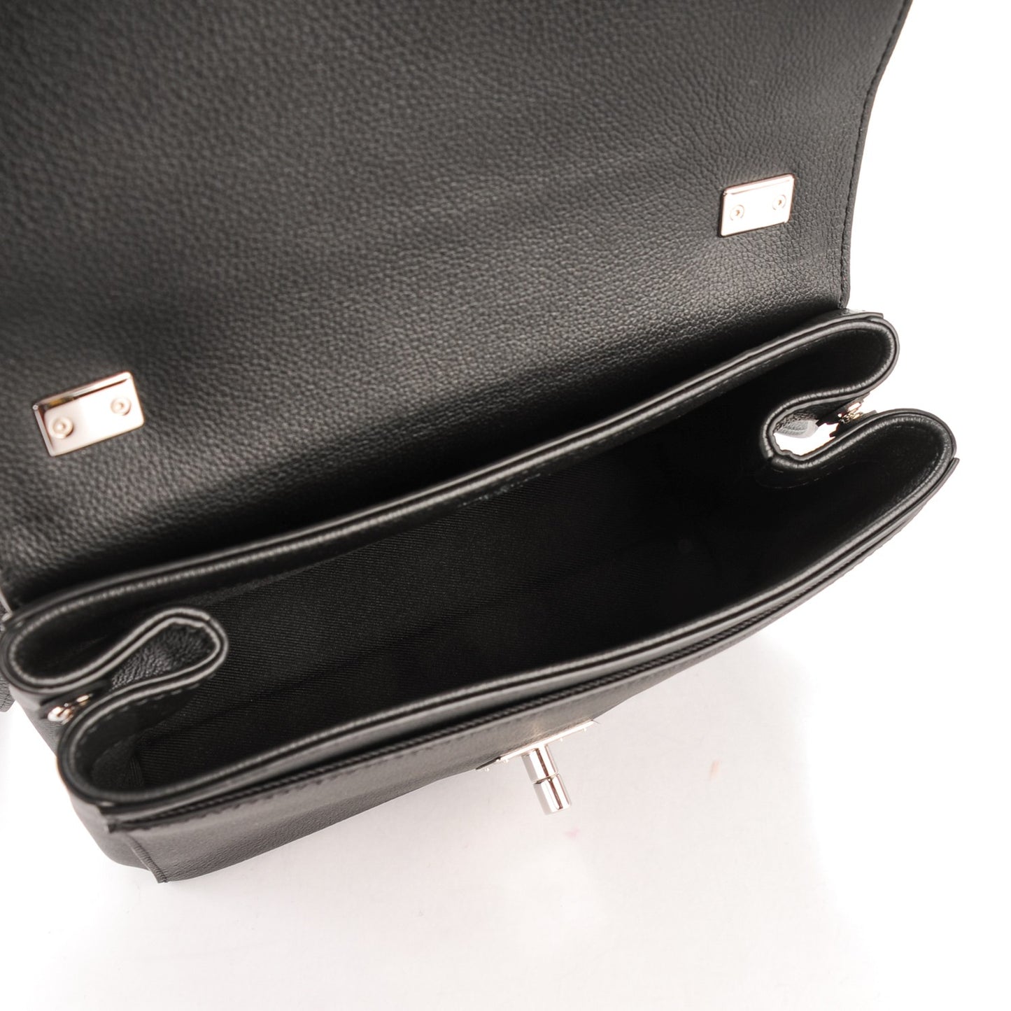 Calfskin Lockme II Chain Bag BB Black