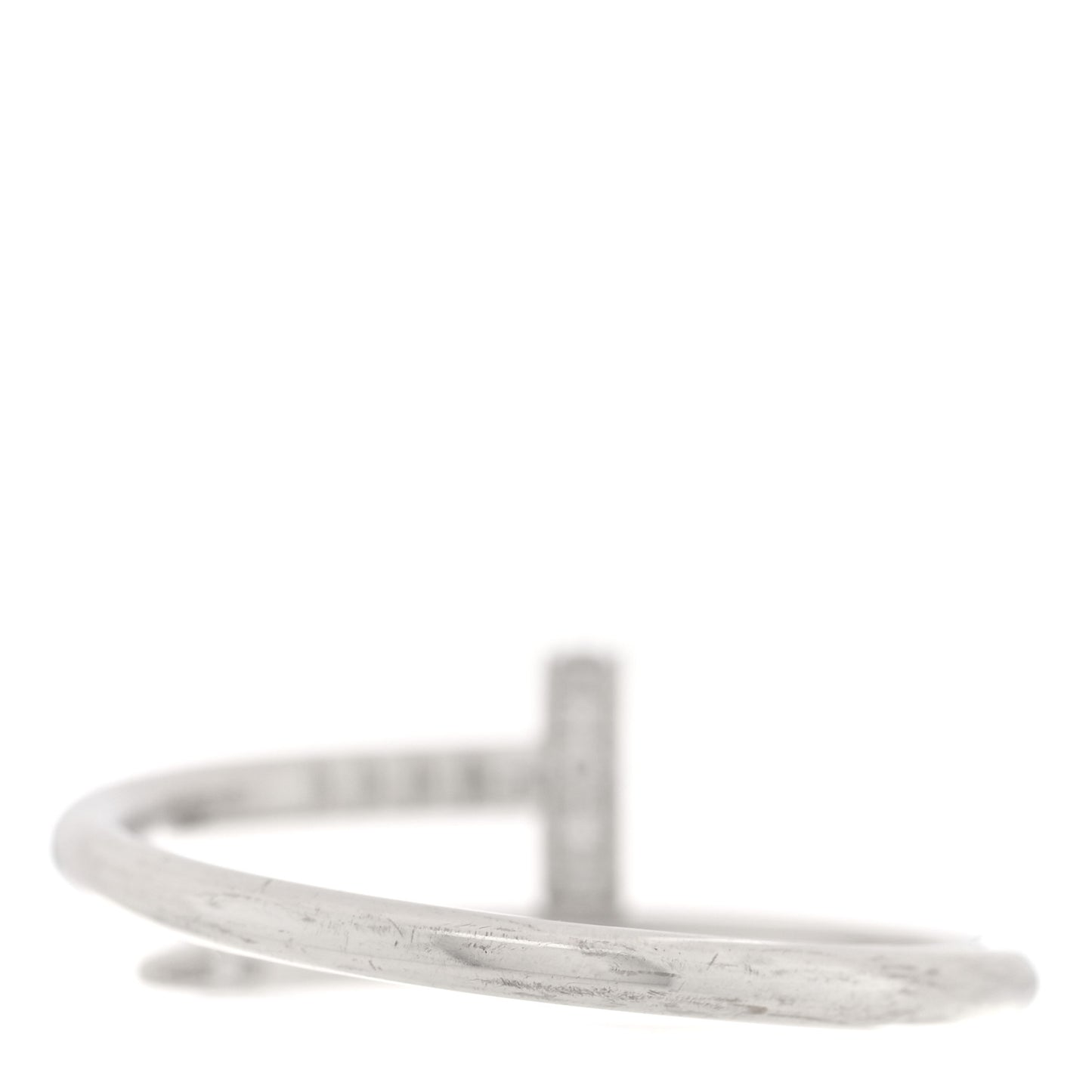 18K White Gold Diamond Small Juste Un Clou Ring 55 7.25