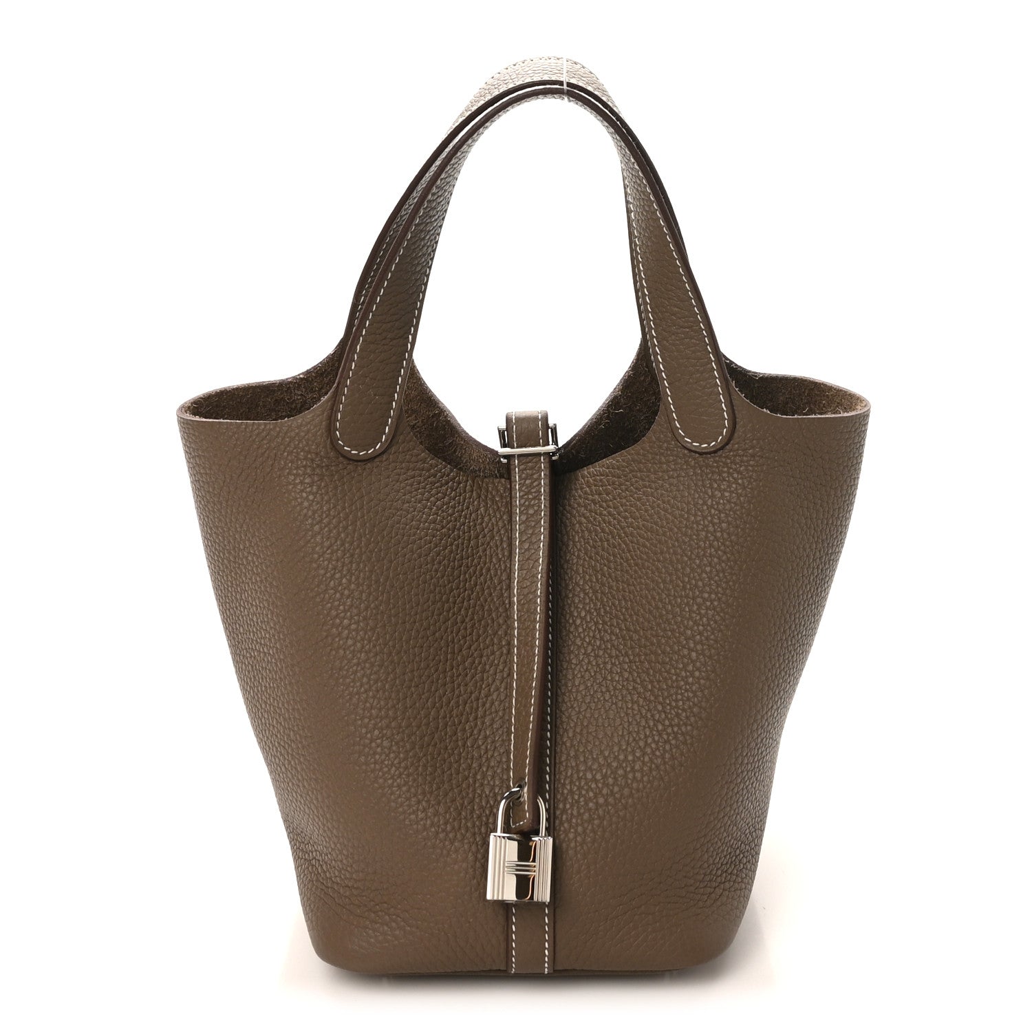Hermes Taurillon Clemence Picotin Lock 18 PM Etoupe 1 of 12