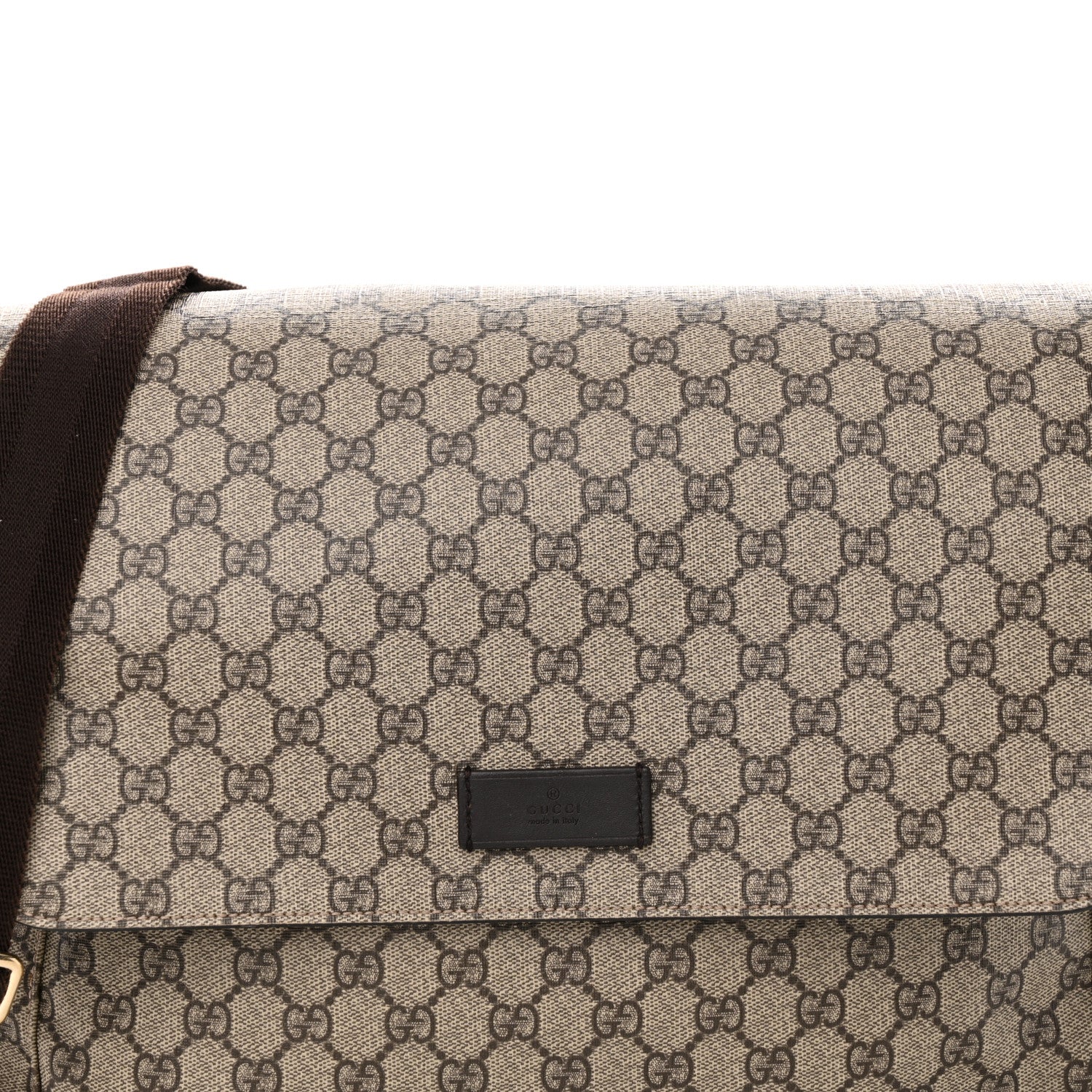 Gucci GG Plus Monogram Messenger Diaper Bag Dark Brown 8 of 10