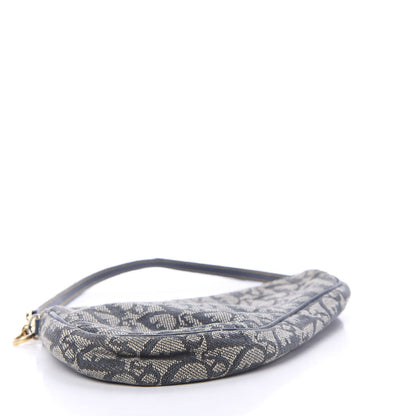 Christian Dior Monogram Mini Saddle Pochette Navy 3 of 13