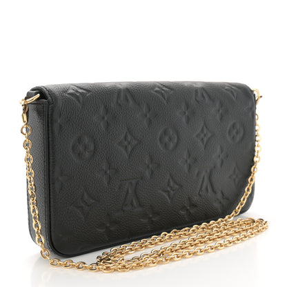 Louis Vuitton Empreinte Pochette Felicie Chain Wallet Black 4 of 12